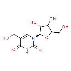 ChemSpider 2D Image | 5-(Hydroxymethyl)-1-(beta-D-glycero-pentofuranosyl)-2,4(1H,3H)-pyrimidinedione | C10H14N2O7