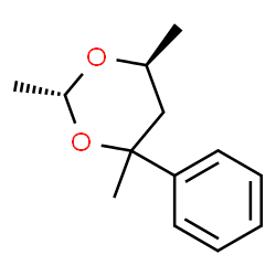 ChemSpider 2D Image | (2R,6S)-2,4,6-Trimethyl-4-phenyl-1,3-dioxane | C13H18O2