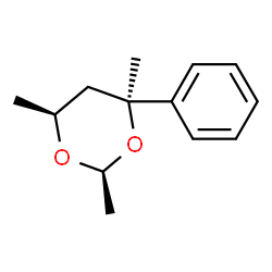 ChemSpider 2D Image | (2S,4S,6S)-2,4,6-Trimethyl-4-phenyl-1,3-dioxane | C13H18O2