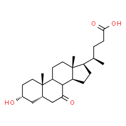 ChemSpider 2D Image | (3alpha,5beta,8xi,9xi)-3-Hydroxy-7-oxocholan-24-oic acid | C24H38O4