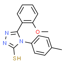 ChemSpider 2D Image | 3-(2-Methoxyphenyl)-4-(4-methylphenyl)-5-mercaptotriazole | C16H15N3OS