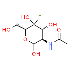 ChemSpider 2D Image | 2-Acetamido-2-deoxy-4-C-fluoro-D-galactopyranose | C8H14FNO6