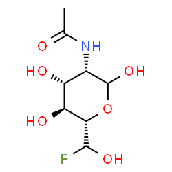 ChemSpider 2D Image | (6S)-2-Acetamido-2-deoxy-6-C-fluoro-D-mannopyranose | C8H14FNO6
