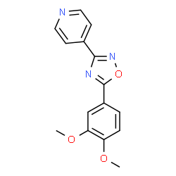 ChemSpider 2D Image | 4-[5-(3,4-Dimethoxyphenyl)-1,2,4-oxadiazol-3-yl]pyridine | C15H13N3O3