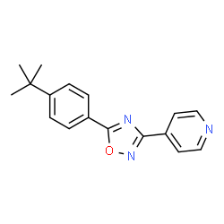 ChemSpider 2D Image | 4-[5-(4-tert-Butyl-phenyl)-[1,2,4]oxadiazol-3-yl]-pyridine | C17H17N3O