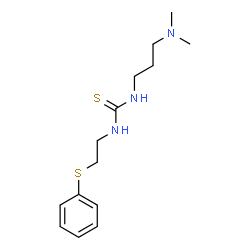 ChemSpider 2D Image | 1-[3-(Dimethylamino)propyl]-3-[2-(phenylsulfanyl)ethyl]thiourea | C14H23N3S2