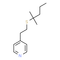 ChemSpider 2D Image | 4-{2-[(2-Methyl-2-pentanyl)sulfanyl]ethyl}pyridine | C13H21NS
