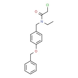 ChemSpider 2D Image | N-[4-(Benzyloxy)benzyl]-2-chloro-N-ethylacetamide | C18H20ClNO2