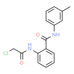 ChemSpider 2D Image | 2-[(Chloroacetyl)amino]-N-(3-methylphenyl)benzamide | C16H15ClN2O2