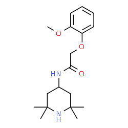 ChemSpider 2D Image | 2-(2-Methoxyphenoxy)-N-(2,2,6,6-tetramethyl-4-piperidinyl)acetamide | C18H28N2O3