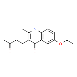 ChemSpider 2D Image | 6-Ethoxy-2-methyl-3-(3-oxobutyl)-4(1H)-quinolinone | C16H19NO3