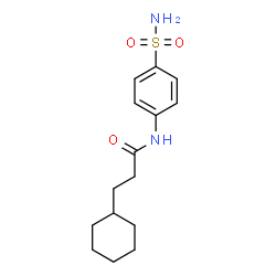 ChemSpider 2D Image | 3-Cyclohexyl-N-(4-sulfamoylphenyl)propanamide | C15H22N2O3S