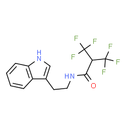 ChemSpider 2D Image | 3,3,3-Trifluoro-N-[2-(1H-indol-3-yl)ethyl]-2-(trifluoromethyl)propanamide | C14H12F6N2O