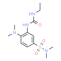 ChemSpider 2D Image | 4-(Dimethylamino)-3-[(ethylcarbamoyl)amino]-N,N-dimethylbenzenesulfonamide | C13H22N4O3S