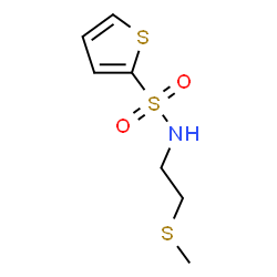 ChemSpider 2D Image | N-[2-(Methylsulfanyl)ethyl]-2-thiophenesulfonamide | C7H11NO2S3