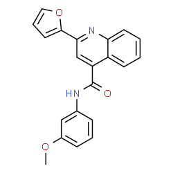 ChemSpider 2D Image | 2-(2-Furyl)-N-(3-methoxyphenyl)-4-quinolinecarboxamide | C21H16N2O3