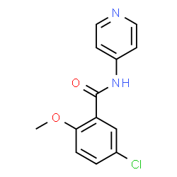 ChemSpider 2D Image | 5-Chloro-2-methoxy-N-(4-pyridinyl)benzamide | C13H11ClN2O2