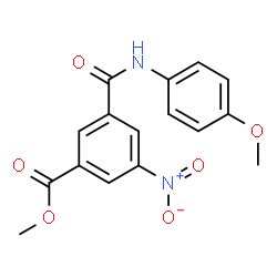 ChemSpider 2D Image | Methyl 3-[(4-methoxyphenyl)carbamoyl]-5-nitrobenzoate | C16H14N2O6