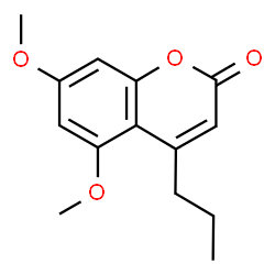 ChemSpider 2D Image | 5,7-DIMETHOXY-4-PROPYL-CHROMEN-2-ONE | C14H16O4