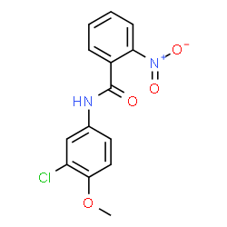 ChemSpider 2D Image | N-(3-Chloro-4-methoxyphenyl)-2-nitrobenzamide | C14H11ClN2O4