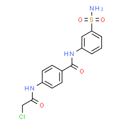 ChemSpider 2D Image | 4-(2-chloroacetamido)-N-(3-sulfamoylphenyl)benzamide | C15H14ClN3O4S
