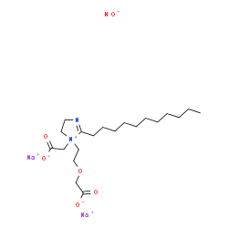 ChemSpider 2D Image | Sodium hydroxide {1-[2-(carboxylatomethoxy)ethyl]-2-undecyl-4,5-dihydro-1H-imidazol-1-ium-1-yl}acetate (2:1:1) | C20H36N2Na2O6
