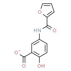 ChemSpider 2D Image | 5-(2-Furoylamino)-2-hydroxybenzoate | C12H8NO5