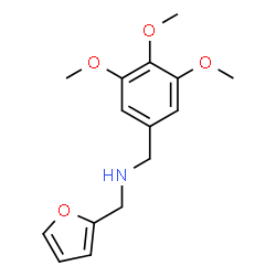 ChemSpider 2D Image | Furan-2-ylmethyl-(3,4,5-trimethoxy-benzyl)-amine | C15H19NO4