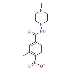 ChemSpider 2D Image | 3-Methyl-N-(4-methyl-1-piperazinyl)-4-nitrobenzamide | C13H18N4O3