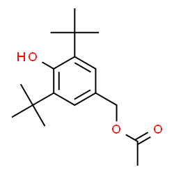 ChemSpider 2D Image | 3,5-Ditert-butyl-4-hydroxybenzyl acetate | C17H26O3