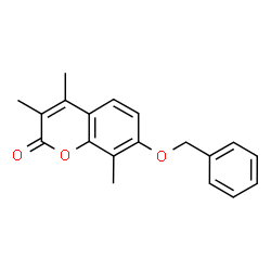 ChemSpider 2D Image | 7-(Benzyloxy)-3,4,8-trimethyl-2H-chromen-2-one | C19H18O3