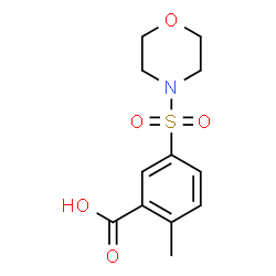 ChemSpider 2D Image | 2-Methyl-5-(4-morpholinylsulfonyl)benzoic acid | C12H15NO5S