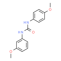 ChemSpider 2D Image | 1-(3-Methoxyphenyl)-3-(4-methoxyphenyl)urea | C15H16N2O3