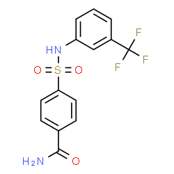 ChemSpider 2D Image | 4-{[3-(Trifluoromethyl)phenyl]sulfamoyl}benzamide | C14H11F3N2O3S