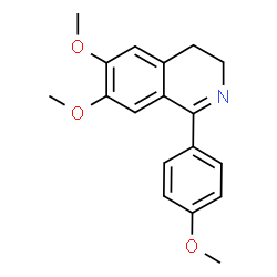 ChemSpider 2D Image | 6,7-Dimethoxy-1-(4-methoxyphenyl)-3,4-dihydroisoquinoline | C18H19NO3