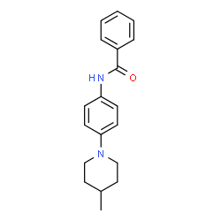 ChemSpider 2D Image | N-[4-(4-Methyl-1-piperidinyl)phenyl]benzamide | C19H22N2O