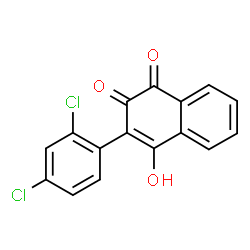 ChemSpider 2D Image | 3-(2,4-Dichlorophenyl)-4-hydroxy-1,2-naphthalenedione | C16H8Cl2O3