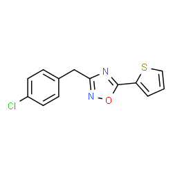 ChemSpider 2D Image | 3-(4-Chlorobenzyl)-5-(2-thienyl)-1,2,4-oxadiazole | C13H9ClN2OS