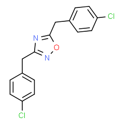 ChemSpider 2D Image | 3,5-Bis(4-chlorobenzyl)-1,2,4-oxadiazole | C16H12Cl2N2O