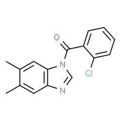 ChemSpider 2D Image | (2-Chlorophenyl)(5,6-dimethyl-1H-benzimidazol-1-yl)methanone | C16H13ClN2O