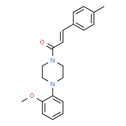 ChemSpider 2D Image | (2E)-1-[4-(2-Methoxyphenyl)-1-piperazinyl]-3-(4-methylphenyl)-2-propen-1-one | C21H24N2O2