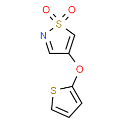ChemSpider 2D Image | 4-(2-Thienyloxy)-1,2-thiazole 1,1-dioxide | C7H5NO3S2