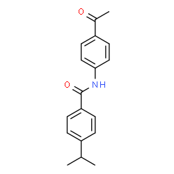 ChemSpider 2D Image | N-(4-Acetylphenyl)-4-isopropylbenzamide | C18H19NO2