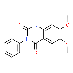 ChemSpider 2D Image | 6,7-Dimethoxy-3-phenyl-1H-quinazoline-2,4-dione | C16H14N2O4