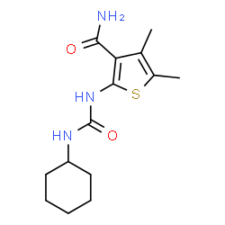 ChemSpider 2D Image | 2-[(Cyclohexylcarbamoyl)amino]-4,5-dimethyl-3-thiophenecarboxamide | C14H21N3O2S