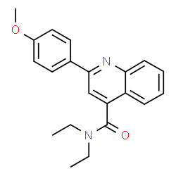 ChemSpider 2D Image | N,N-Diethyl-2-(4-methoxyphenyl)-4-quinolinecarboxamide | C21H22N2O2