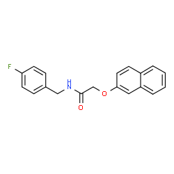 ChemSpider 2D Image | N-(4-Fluorobenzyl)-2-(2-naphthyloxy)acetamide | C19H16FNO2