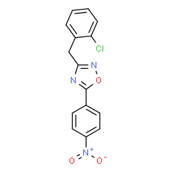 ChemSpider 2D Image | 3-(2-Chlorobenzyl)-5-(4-nitrophenyl)-1,2,4-oxadiazole | C15H10ClN3O3