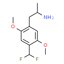 ChemSpider 2D Image | 1-[4-(Difluoromethyl)-2,5-dimethoxyphenyl]-2-propanamine | C12H17F2NO2