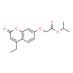ChemSpider 2D Image | Isopropyl [(4-ethyl-2-oxo-2H-chromen-7-yl)oxy]acetate | C16H18O5
